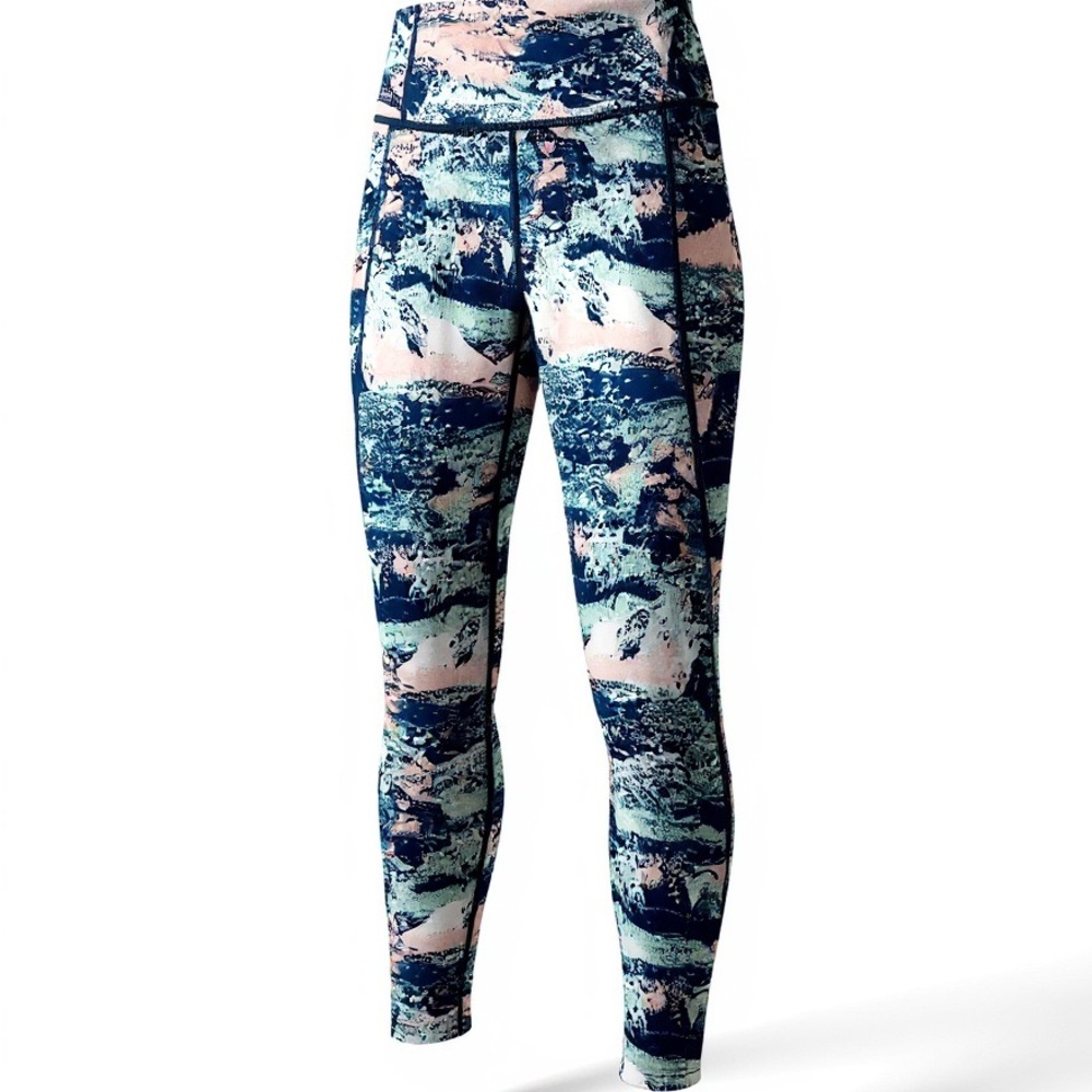 Leggings - Blue‎ and Pink Pattern.  CAJA # 4